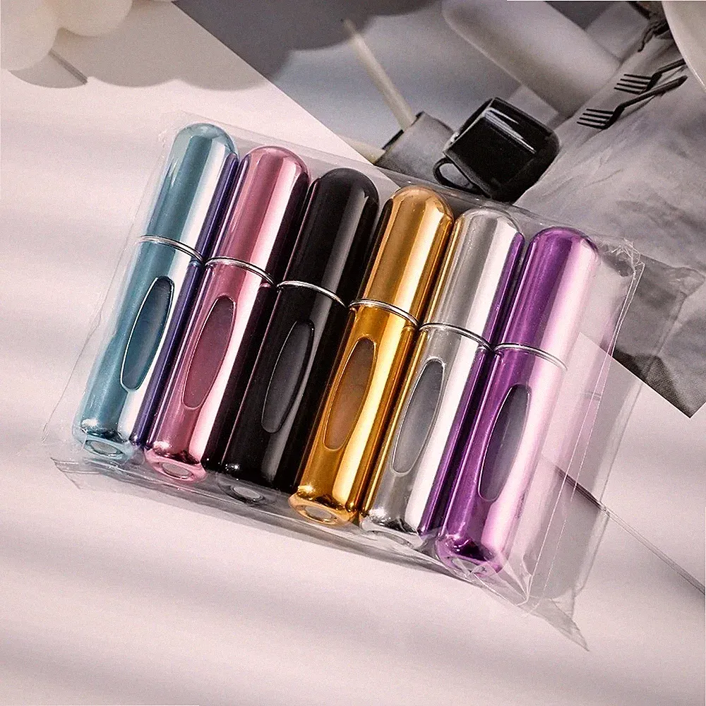 6 Pack 5ml Refillable Perfume Spray Bottles Travel Size Bottom Fill Atomizer