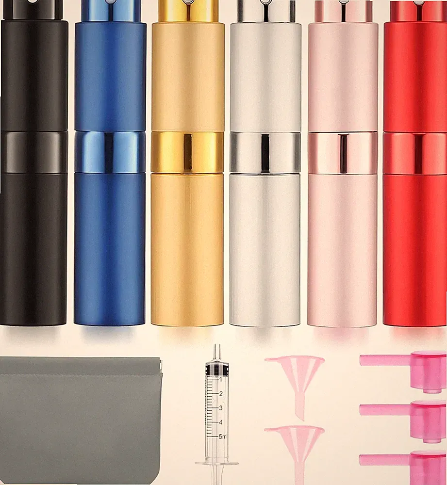 6 Pack 8ML Empty Perfume Atomizer Cologne Travel Spray Bottle for Refill Port...
