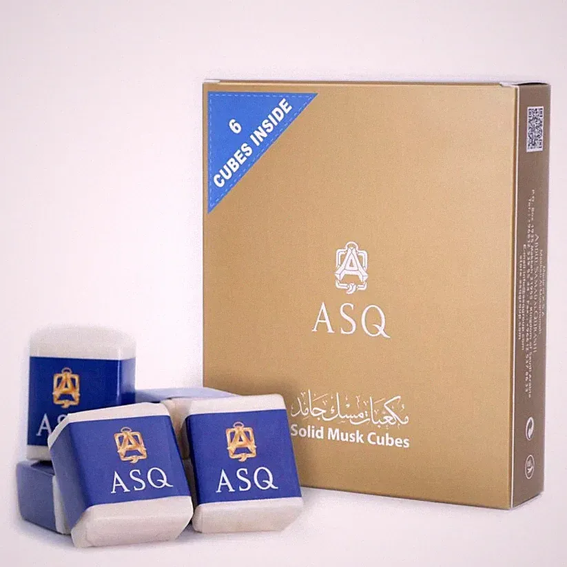 Abdul Samad Al Qurashi 6 Solid Musk Cubes in Sealed Box Solid Perfume مسك