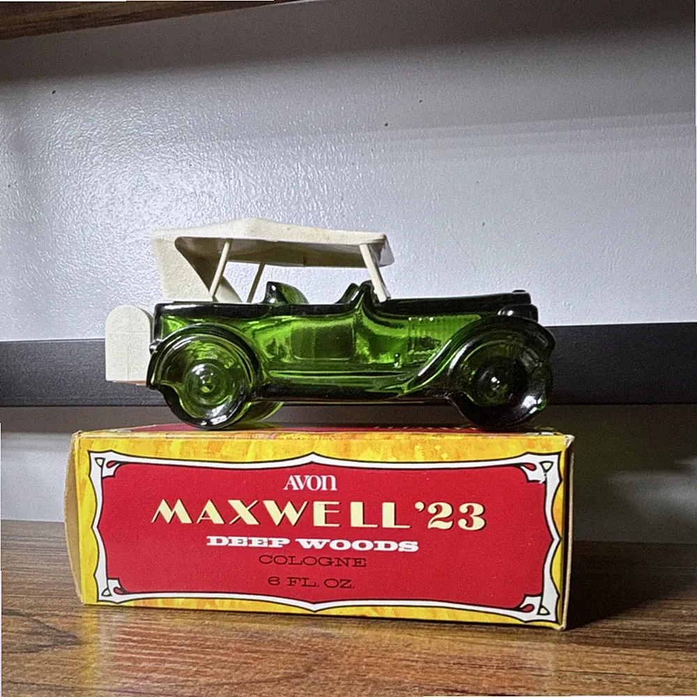 Avon Maxwell '23 Deep Woods Cologne 6 fl oz Green Car Bottle w/ Box