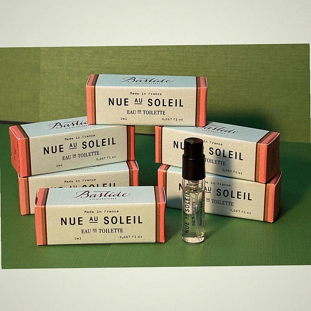 Bastide Nue Au Soleil perfume eau de toilette (6) 2ml vials. NEW