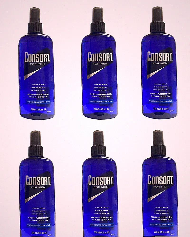 Consort Hair Spray 8 Ounce Unscented Extra Hold Pump Non-Aero (236ml) (6 Pack)