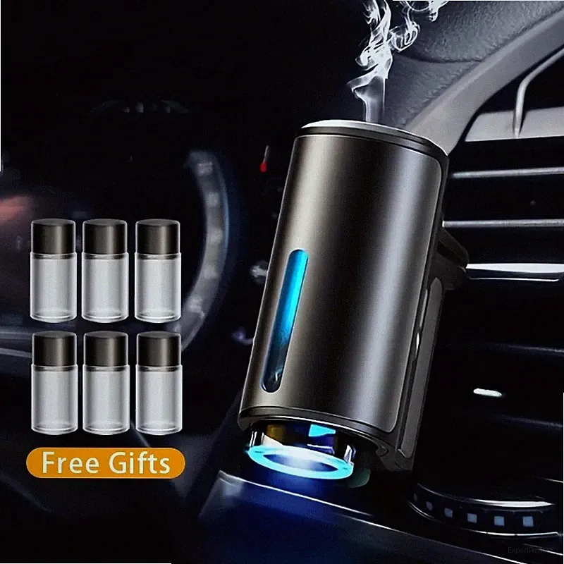 Electric Car Air Freshener Aroma Diffuser USB Essential Oil Humidifier Auto Vent