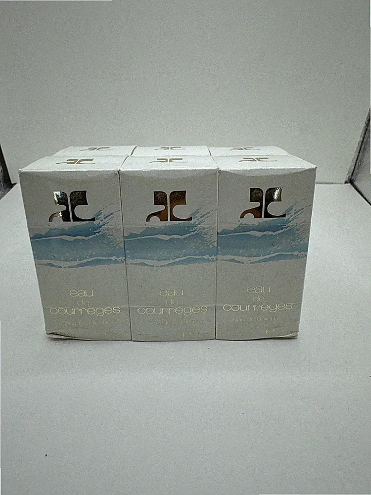 Lot Of 6 Pcs “ EAU de COURREGES PERFUME/EAU DE TOILETTE MINI.17oz/5ml “ NEW “