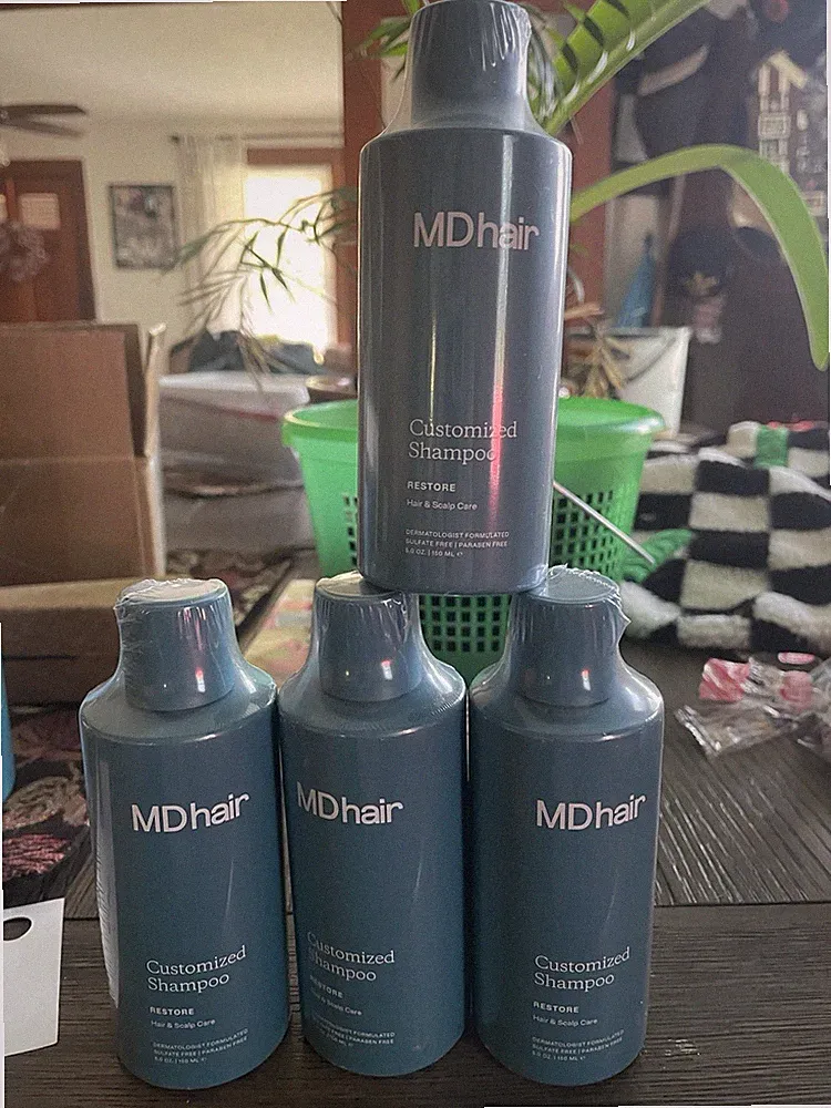 MDhair Customized Hair Care Shampoo 3.7 oz 110ml Restore Hair Growth Sulfate